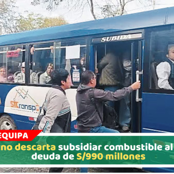 Gobierno descarta subsidiar combustible al SIT por deuda de S/990 millones