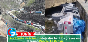 Accidente de tránsito deja dos heridos graves en el tramo Pasco - La Oroya