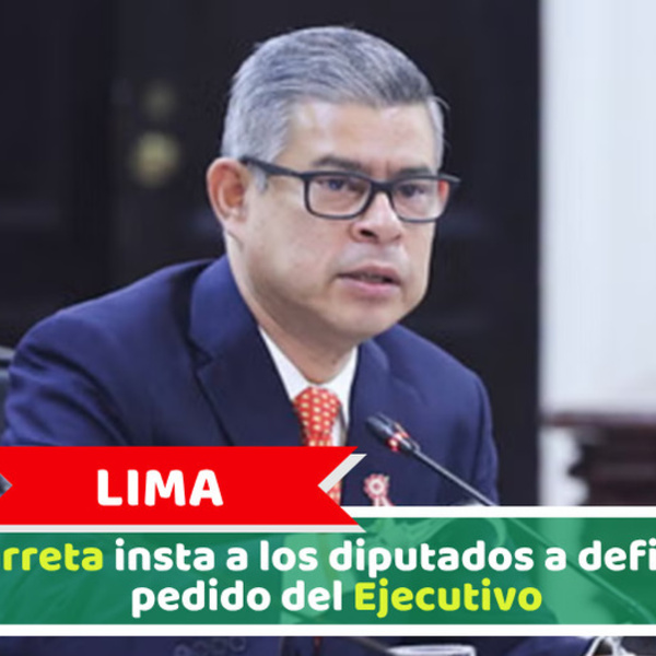 Lima: Galarreta insta a los diputados a definir el pedido del Ejecutivo