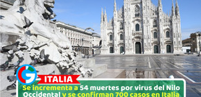Se incrementa a 54 muertes por virus del Nilo Occidental y se confirman 700 casos en Italia