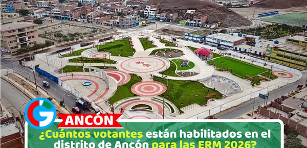 ¿Cuántos votantes están habilitados en el distrito de Ancón para las ERM 2026?