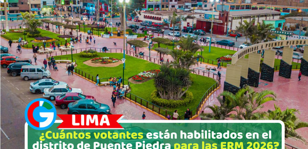 ¿Cuántos votantes están habilitados en el distrito de Puente Piedra para las ERM 2026?