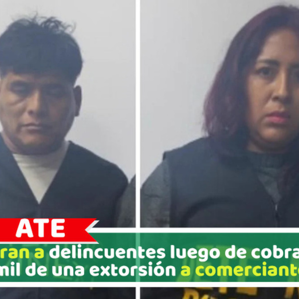 Capturan a delincuentes luego de cobrar S/20 mil de una extorsión a comerciante