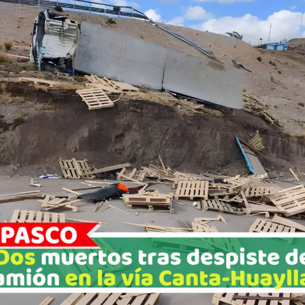 Dos muertos tras despiste de camión en la vía Canta-Huayllay