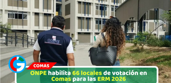 ONPE habilita 66 locales de votación en Comas para las ERM 2026