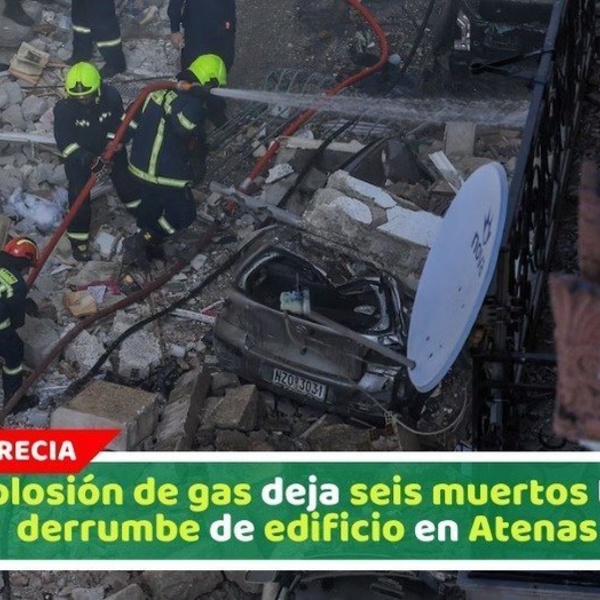 Explosión de gas deja seis muertos tras derrumbe de edificio en Atenas