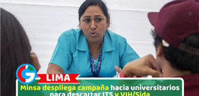 Minsa despliega campaña hacia universitarios para descartar ITS y VIH/Sida
