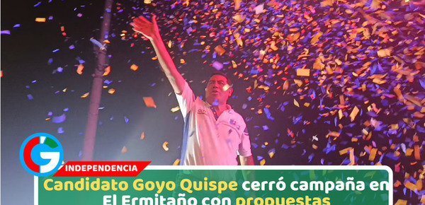 Candidato Goyo Quispe cerró campaña en El Ermitaño con propuestas