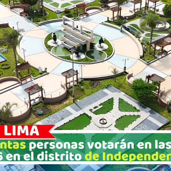 ¿Cuántas personas votarán en las ERM 2026 en el distrito de Independencia?