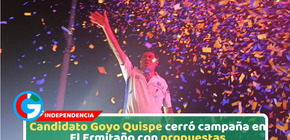 Candidato Goyo Quispe cerró campaña en El Ermitaño con propuestas