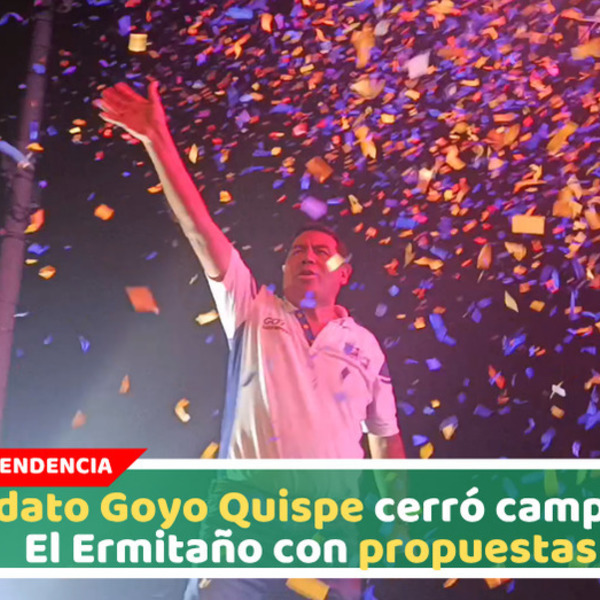 Candidato Goyo Quispe cerró campaña en El Ermitaño con propuestas