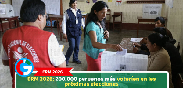 ERM 2026: 200,000 peruanos más votarían en las próximas elecciones