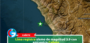 Sismo de magnitud 3.9 remeció Cañete durante esta madrugada