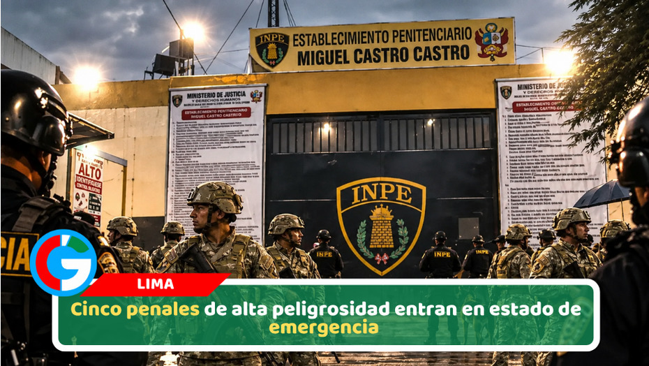 Cinco penales de alta peligrosidad entran en estado de emergencia 