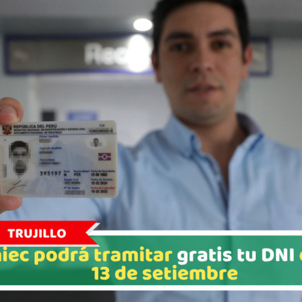 Local: Reniec podrá tramitar gratis tu DNI del 7 al 13 de setiembre
