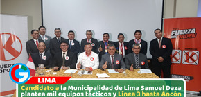 Candidato Samuel Daza propone mil equipos tácticos contra inseguridad en Lima