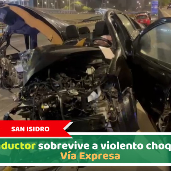 San Isidro: Conductor sobrevive a violento choque en Vía Expresa