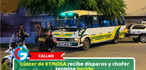 Callao: Cúster de ETMOSA recibe disparos y chofer termina herido