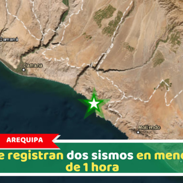 Arequipa: Se registran dos sismos en menos de 1 hora