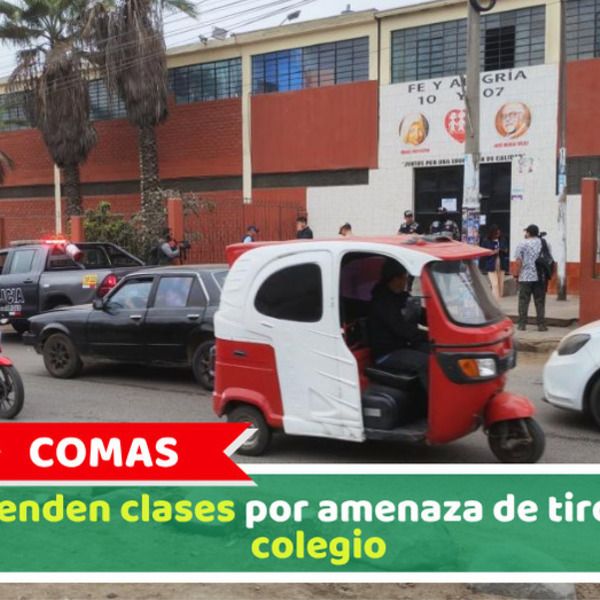 Comas: Suspenden clases por amenaza de tiroteo en colegio